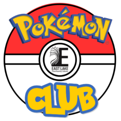 Red and white poke ball with the ELCL Logo in the center and "POKEMON CLUB" written around it.