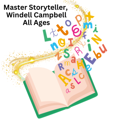 open book with master storyteller windell campbell all ages