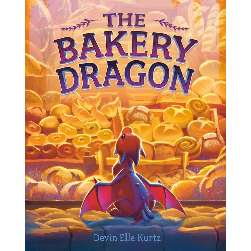 the bakery dragon book cover dragon looking at bakery goods