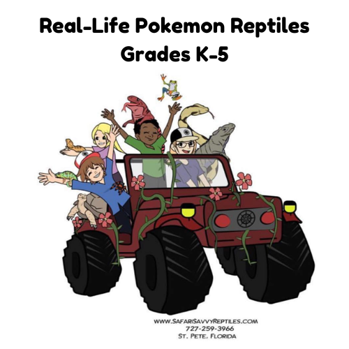 reads real-life pokemon reptiles with logo of reptile youth alliance